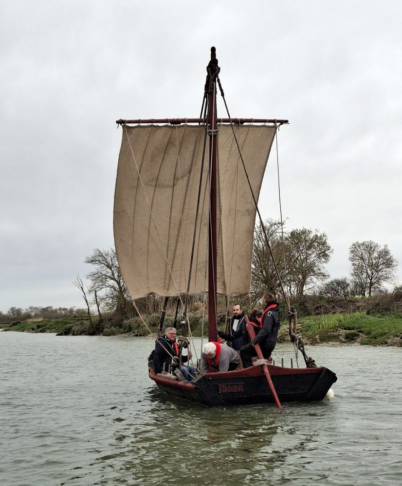 La Mona vent arrière dans le courant de la Charente.